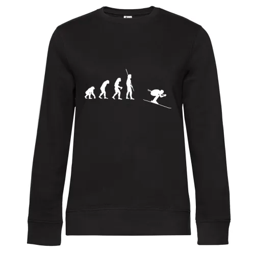 Evolution Ski Abfahrt Sweat Frauen Queen Crew Neck