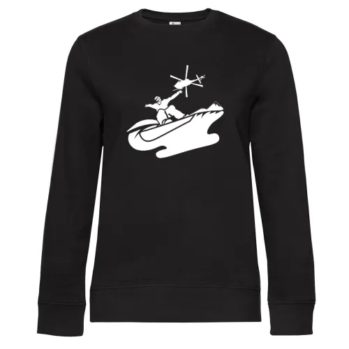 Extreme Snowboarder Hubschrauber Helicoptersprung Sweat Frauen Queen Crew Neck
