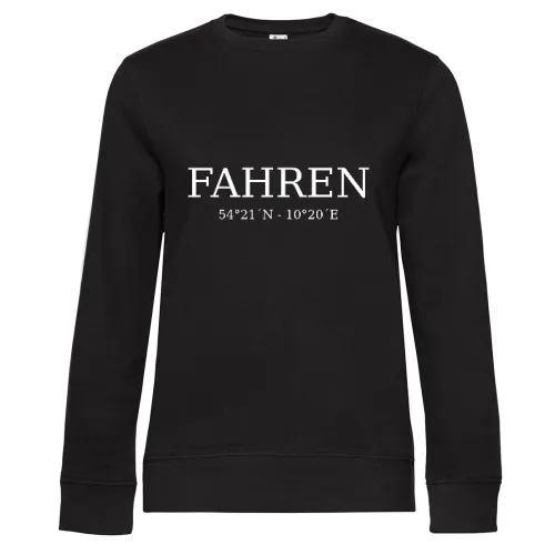 Fahren Koordinaten Sweat Frauen Queen Crew Neck