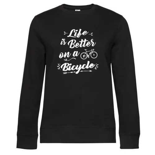 Fahrrad Bike Radfahrer Spruch MTB Fahrradfahren Sweat Frauen Queen Crew Neck
