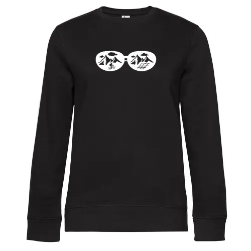 Fahrrad Biker Sonnenbrille Radfahrer Mountainbiker Sweat Frauen Queen Crew Neck