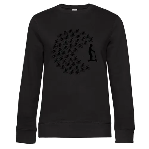 Fahrrad frisst E-Roller Sweat Frauen Queen Crew Neck