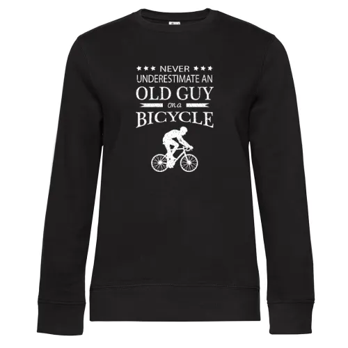Fahrrad Radfahrer Rentner Biker Alter Mann Spruch Sweat Frauen Queen Crew Neck