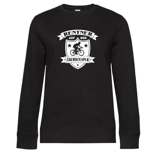 Fahrrad Rentner auf der Ueberholspur Sweat Frauen Queen Crew Neck