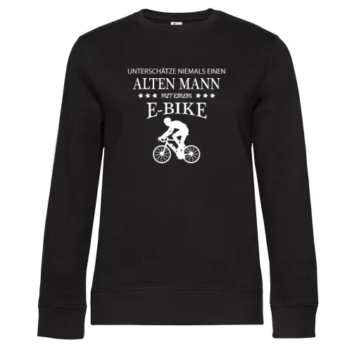 Fahrrad Rentner E Bike Radfahrer Fahrradfahren Sweat Frauen Queen Crew Neck