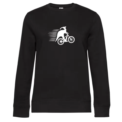 Fahrradfahren MTB Bike Dino Radfahrer Dinosaurier Sweat Frauen Queen Crew Neck
