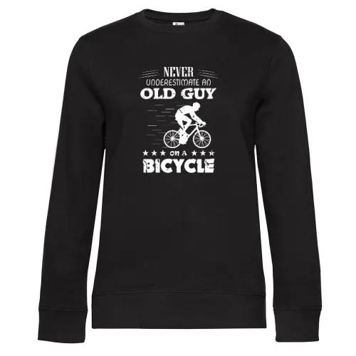 Fahrradfahren Rentner MTB Biker Alter Mann Spruch Sweat Frauen Queen Crew Neck