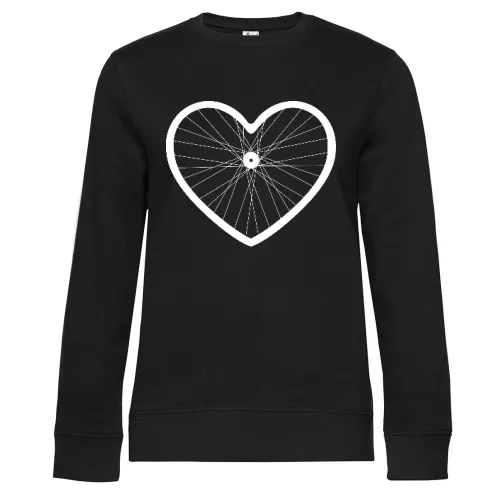 Fahrradfelge in Herzform Sweat Frauen Queen Crew Neck