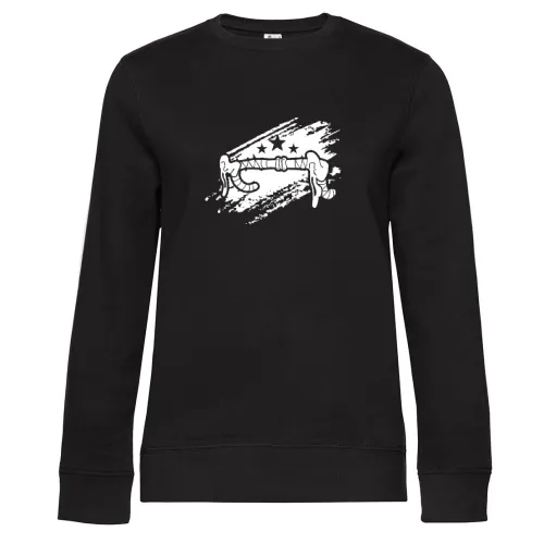 Fahrradlenker Vintage Rennrad Radfahrer Sweat Frauen Queen Crew Neck