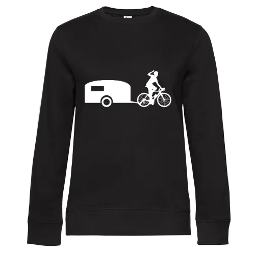 Fahrradwohnwagen Fahrrad Wohnwagen Radfahrer Sweat Frauen Queen Crew Neck