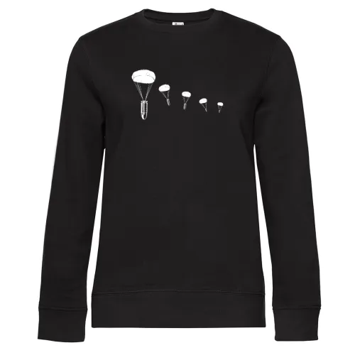 Fallschirmjäger Fallschirm Patrone Falli Sweat Frauen Queen Crew Neck