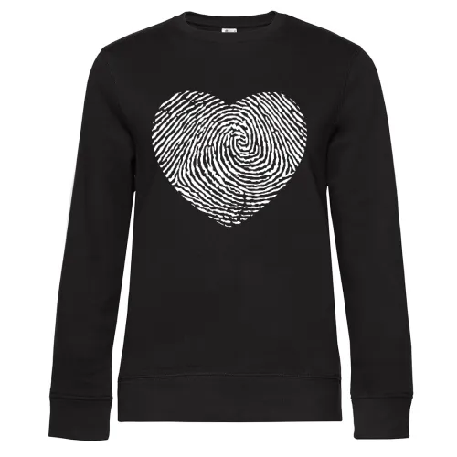 Fingerabdruck mit Herz Frauen Sweat