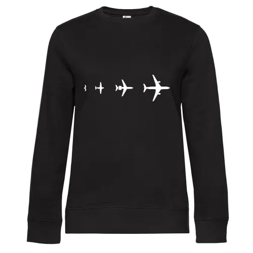 Flugzeug Evolution Frauen Sweat