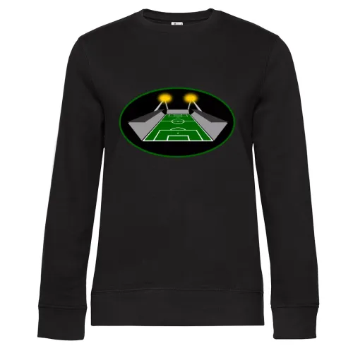 Flutlichtspiel Fussballstadion Sweat Frauen Queen Crew Neck