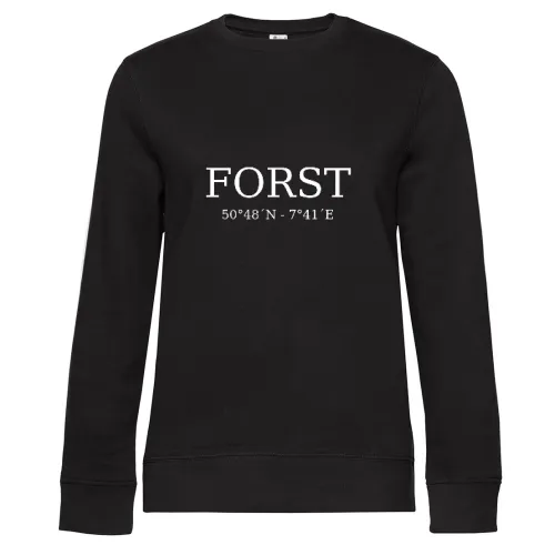 Forst Koordinaten Sweat Frauen Queen Crew Neck