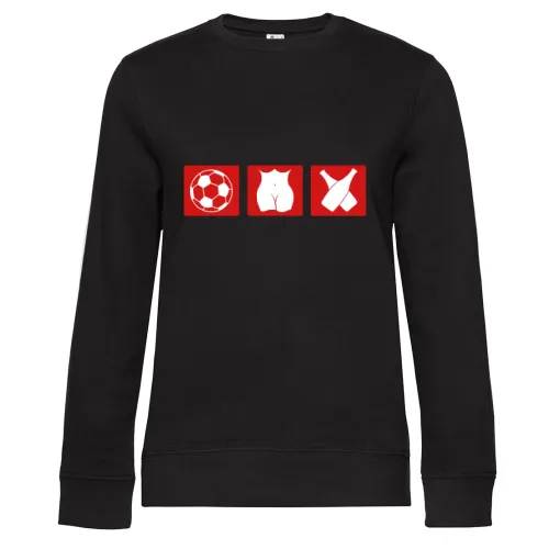 Fussball Ficken Alkohol Sweat Frauen Queen Crew Neck