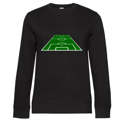 Fussball Spielfeld 3D 2.0 Sweat Frauen Queen Crew Neck
