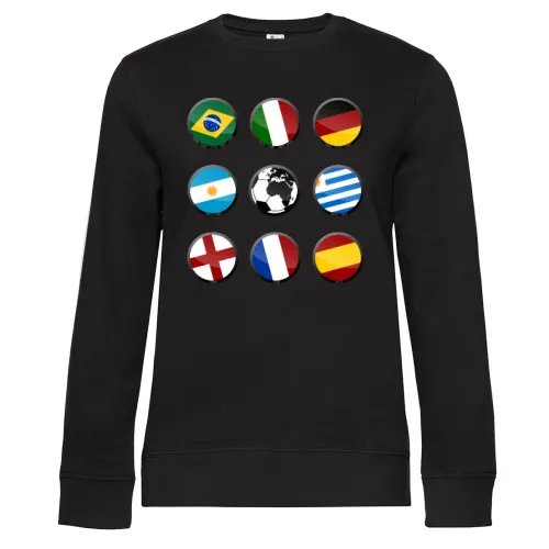 Fußball Weltmeister Titel Sweat Frauen Queen Crew Neck