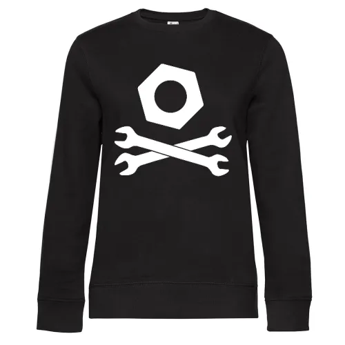 gekreuzte Maulschlüssel mit Mutter Sweat Frauen Queen Crew Neck