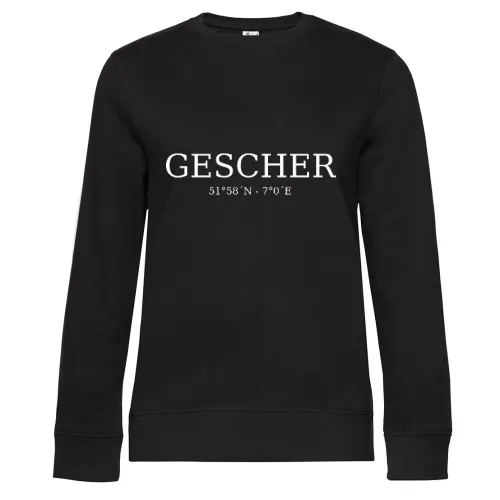 Gescher Koordinaten Sweat Frauen Queen Crew Neck