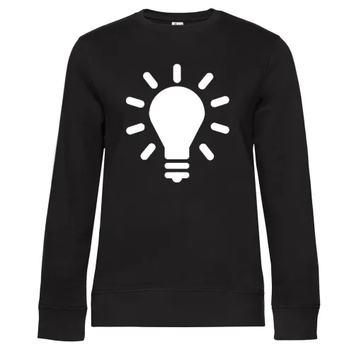Glühbirne Icon Sweat Frauen Queen Crew Neck