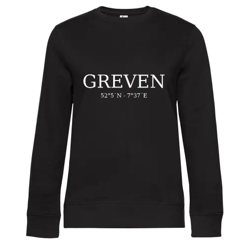Greven Koordinaten Sweat Frauen Queen Crew Neck