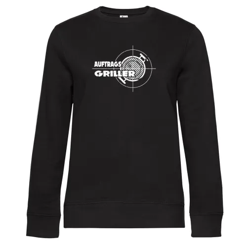 Grillen BBQ Grillmeister Auftrags Griller Spruch Sweat Frauen Queen Crew Neck