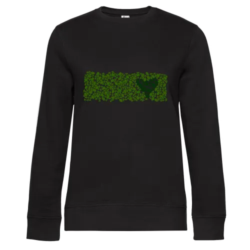 Grüne Hecke in Love Sweat Frauen Queen Crew Neck