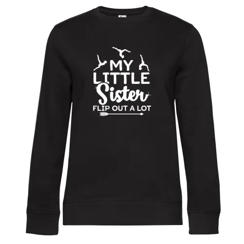 Gymnastik Turner Schwester Spruch Flip Akrobatik Sweat Frauen Queen Crew Neck