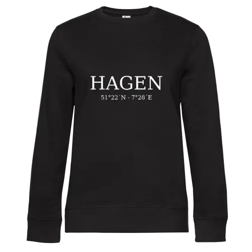 Hagen Koordinaten Sweat Frauen Queen Crew Neck