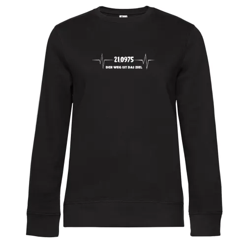Halbmarathon 21km Lauf Der Weg ist das Ziel Sweat Frauen Queen Crew Neck
