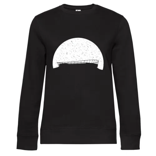 Hannover Fussballstadion Sonnenuntergang Sweat Frauen Queen Crew Neck