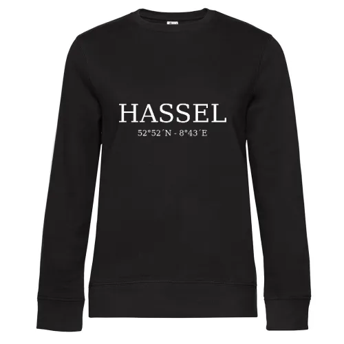 Hassel Koordinaten Sweat Frauen Queen Crew Neck