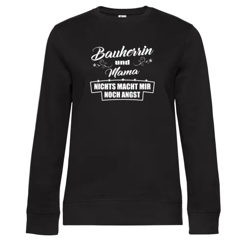 Hausbau Bauherrin Mama Eigenheim Häuslebauer Motiv Sweat Frauen Queen Crew Neck