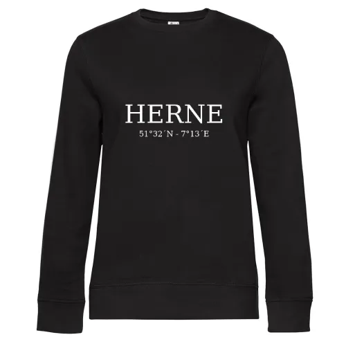 Herne Koordinaten Sweat Frauen Queen Crew Neck