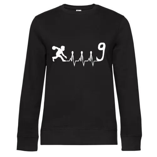 Herzschlag eines Keglers Sweat Frauen Queen Crew Neck