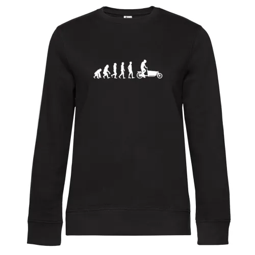 Hollandrad Evolution Lastenrad Cargo Bike Geschenk Sweat Frauen Queen Crew Neck