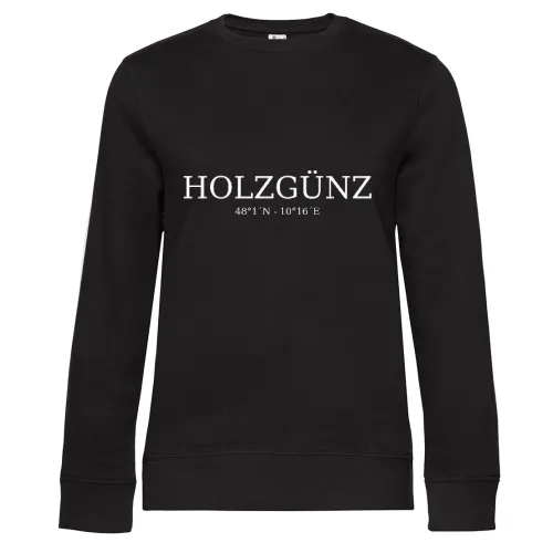 Holzgünz Koordinaten Sweat Frauen Queen Crew Neck