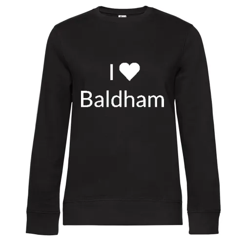I Love Baldham Sweat Frauen Queen Crew Neck