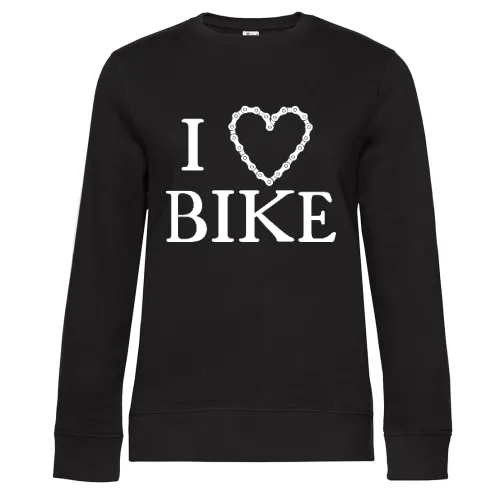 I Love Bike Kettenherz Frauen Sweat I Love Bike Kettenherz Sweat