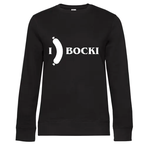 I Love Bockwurst Sweat Frauen Queen Crew Neck