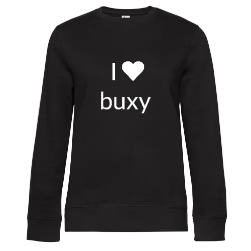 I Love buxy Sweat Frauen Queen Crew Neck