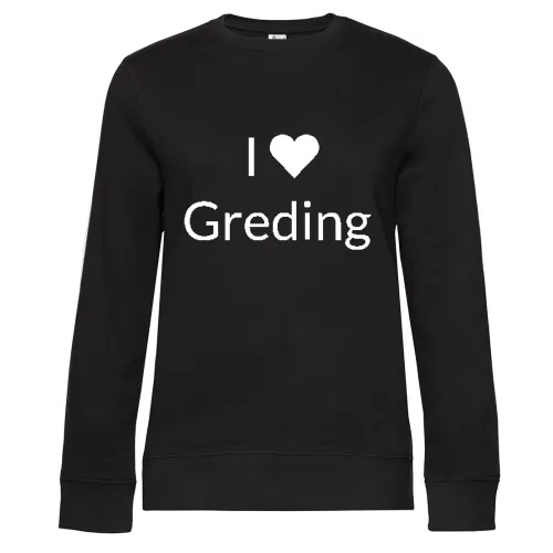 I Love Greding Sweat Frauen Queen Crew Neck
