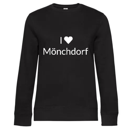 I Love Mönchdorf Sweat Frauen Queen Crew Neck