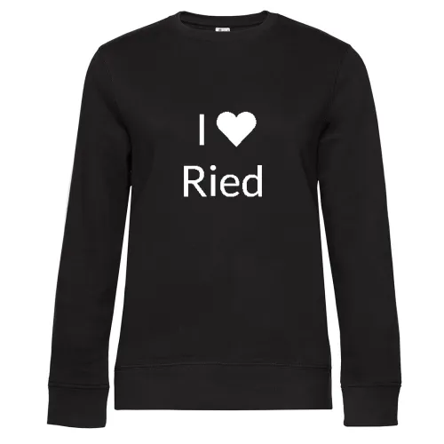 I Love Ried Sweat Frauen Queen Crew Neck