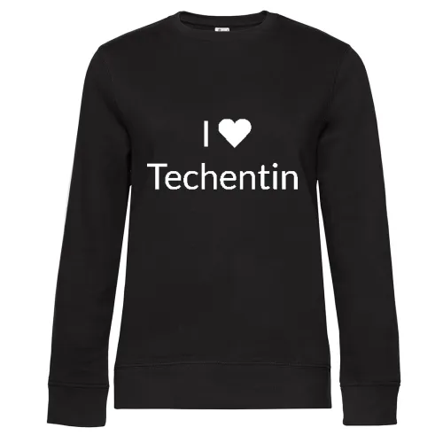 I Love Techentin Sweat Frauen Queen Crew Neck