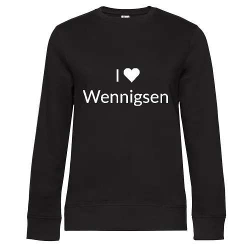 I Love Wennigsen Sweat Frauen Queen Crew Neck