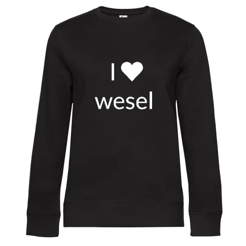 I Love wesel Sweat Frauen Queen Crew Neck
