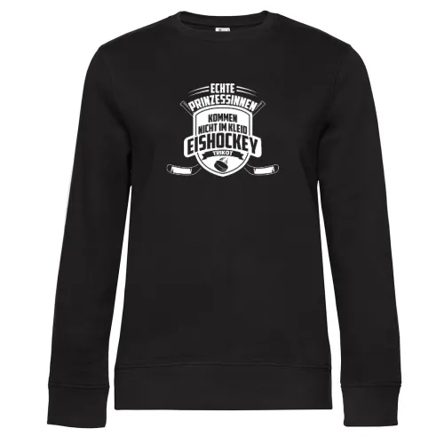 Ice Hockey Prinzessin Eishockey Trikot Spruch Sweat Frauen Queen Crew Neck