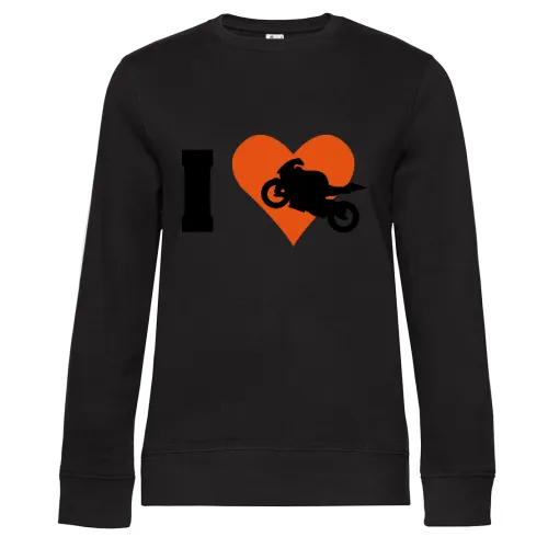 Ich liebe Motorrad Frauen Sweat Ich liebe Motorrad Sweat